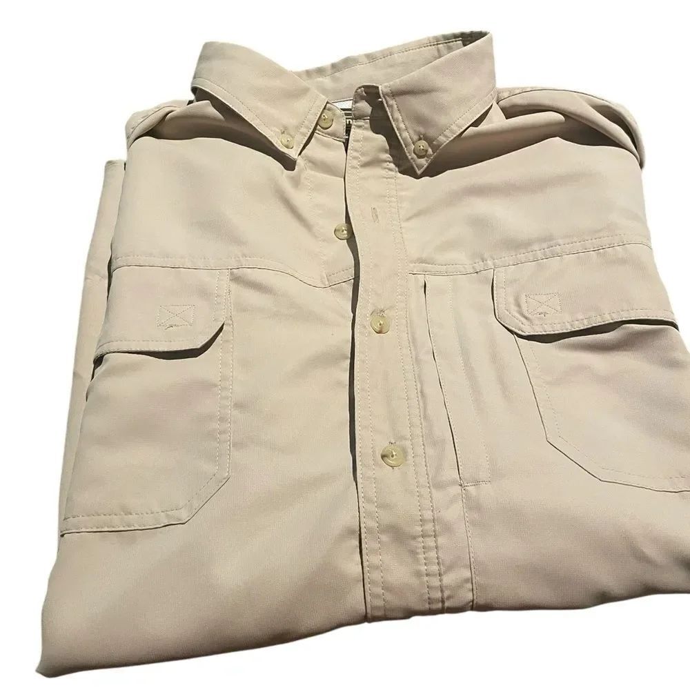 GH Schmidt workwear size 2X Men's Beige Button-Up Shirt short sleeved